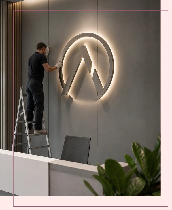 Логотип на стену в Петергофе по цене от 8264 р. | Аванза-Птф