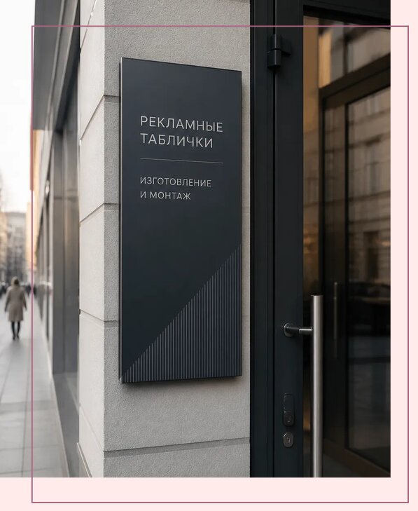 Рекламные таблички в Петергофе по цене от 4707 р. | Аванза-Птф